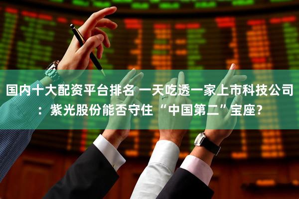 国内十大配资平台排名 一天吃透一家上市科技公司：紫光股份能否守住 “中国第二”宝座？