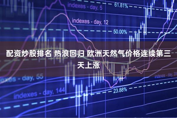 配资炒股排名 热浪回归 欧洲天然气价格连续第三天上涨